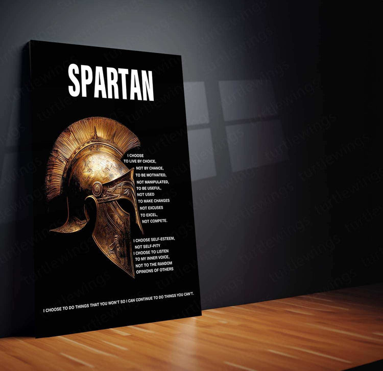 Spartan Warrior Portrait – Legendary Ancient Gladiator Art Print - TURTLEWINGS 