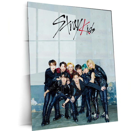 Stray Kids Metal Poster | Dynamic K-Pop Group | HD Print