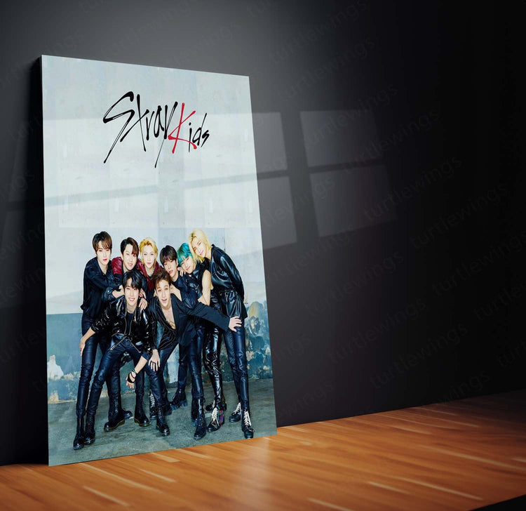 Stray Kids Metal Poster | Dynamic K-Pop Group | HD Print