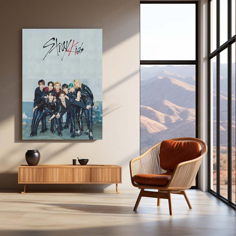 Stray Kids Metal Poster | Dynamic K-Pop Group | HD Print