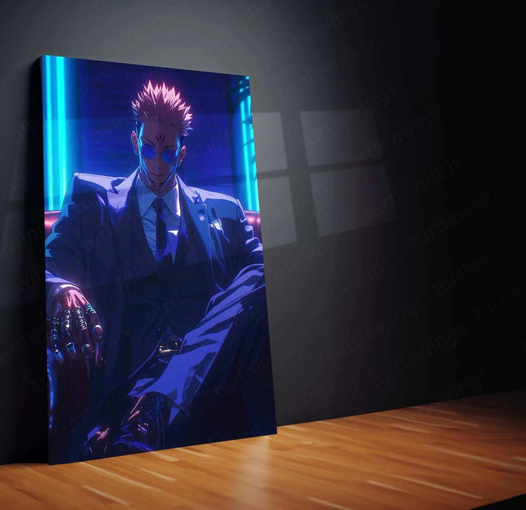 Sukuna Suit Metal Poster – Jujutsu Kaisen Villain Wall Art | Anime Aesthetic Decor - TURTLEWINGS 