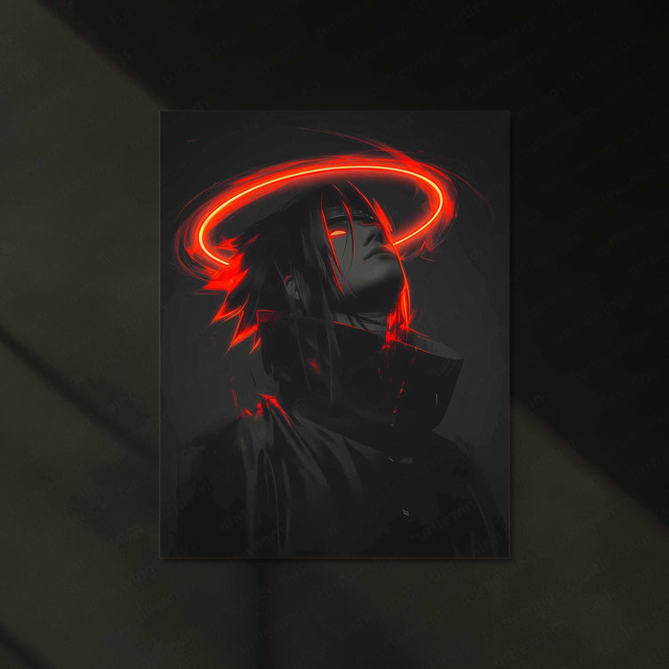 Sasuke Uchiha Neon LED Metal Poster - TURTLEWINGS 