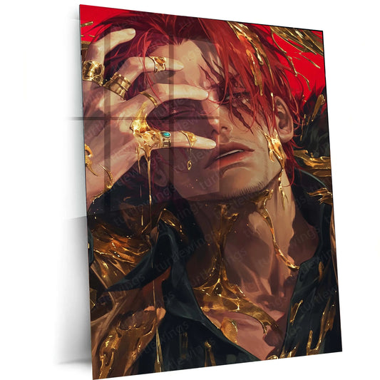 Shanks One Piece Japanese Metal Poster | Yonko Red-Haired Pirate Wall Art 4 - TURTLEWINGS 