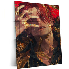 Shanks One Piece Japanese Metal Poster | Yonko Red-Haired Pirate Wall Art 4