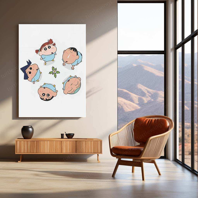 Shinchan Metal Poster – Fun & Nostalgic Anime Wall Art - TURTLEWINGS 