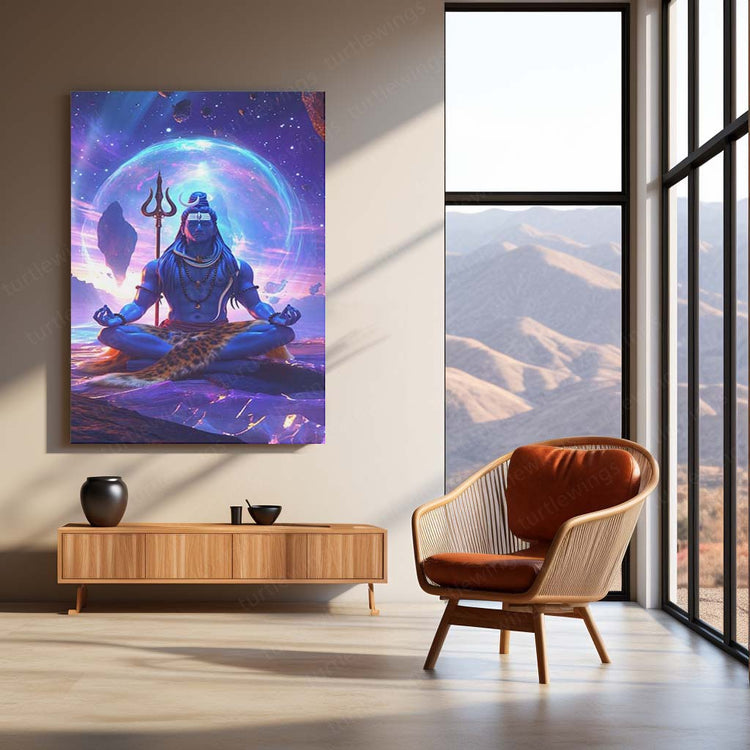 Lord Shiva Metal Poster | Divine Hindu Deity | HD Print