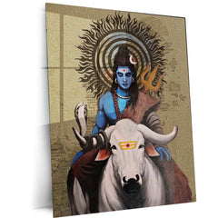 Lord Shiva Metal Poster – Divine Lord of Destruction | Spiritual Hindu Wall Art 2