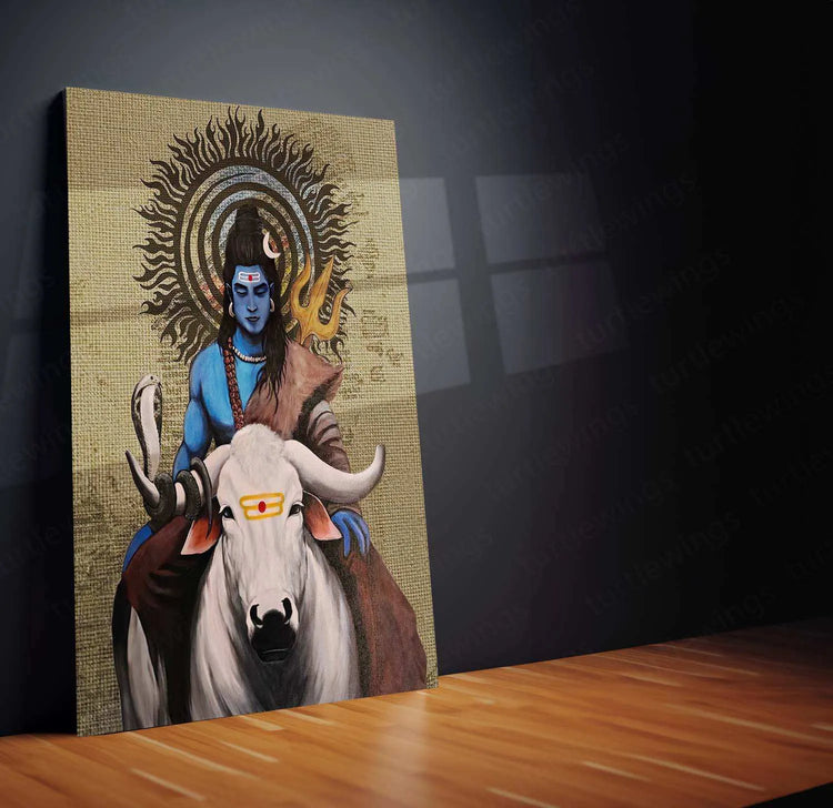 Lord Shiva Metal Poster – Divine Lord of Destruction | Spiritual Hindu Wall Art 2 - TURTLEWINGS 