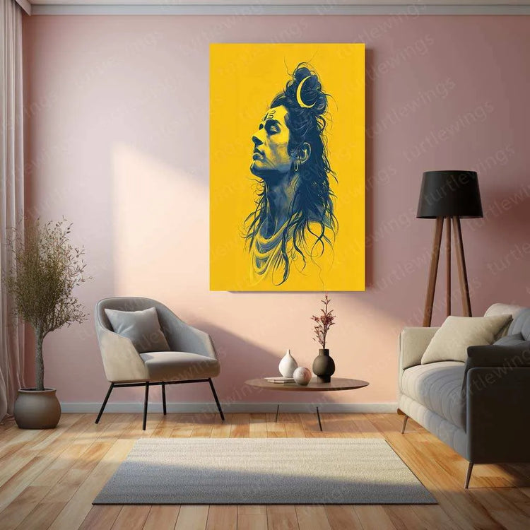 Lord Shiva Metal Poster – Divine Lord of Destruction | Spiritual Hindu Wall Art 3 - TURTLEWINGS 