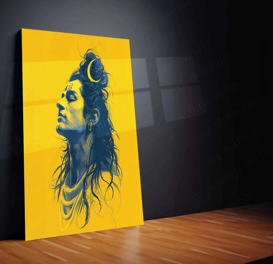 Lord Shiva Metal Poster – Divine Lord of Destruction | Spiritual Hindu Wall Art 3 - TURTLEWINGS 