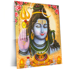 Lord Shiva Metal Poster – Divine Mahadev Wall Art | Hindu Spiritual Decor 2