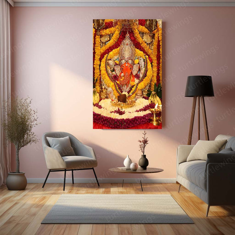 Siddhivinayak Ganapati Mumbai Metal Poster | Divine Blessings of Lord Ganesha