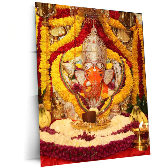 Siddhivinayak Ganapati Mumbai Metal Poster | Divine Blessings of Lord Ganesha