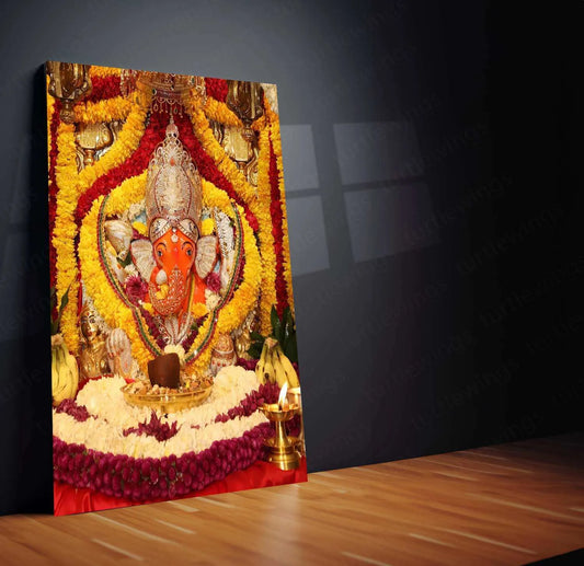 Siddhivinayak Ganpati – The Divine Blessings Metal Poster - TURTLEWINGS 