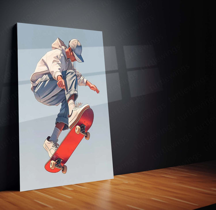 Skating Guy Metal Poster | Urban Vibes | High-Quality Metal Print