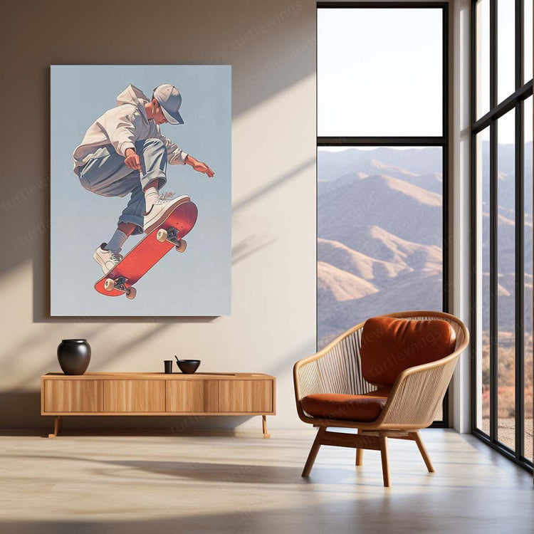 Skating Guy Metal Poster | Urban Vibes | High-Quality Metal Print