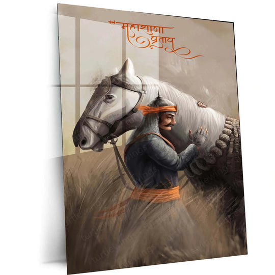 Maharana Pratap Metal Poster – A Tribute to the Rajput Warr - TURTLEWINGS 