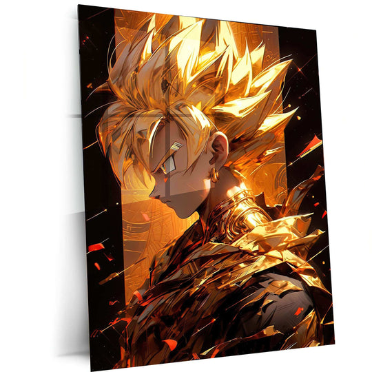 Goku Dragon Ball Z Metal Poster | Saiyan Warrior Wall Art | Anime Power-Up Decor - TURTLEWINGS 