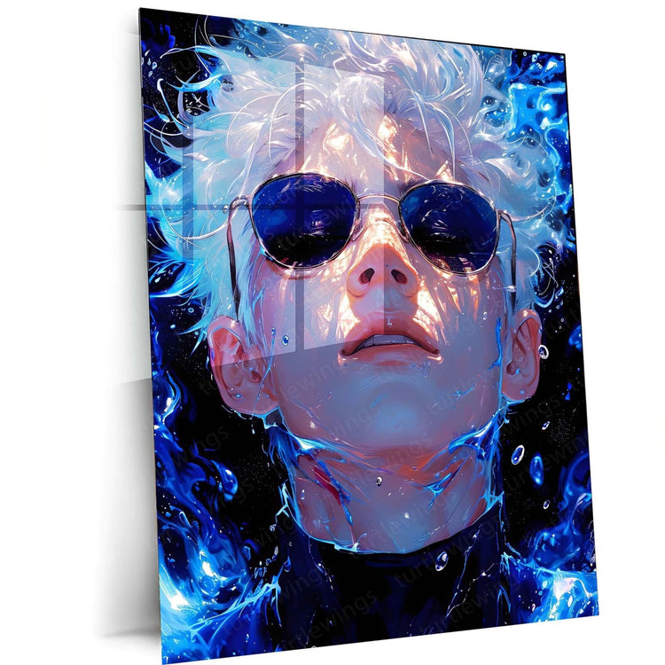 Gojo Satoru Metal Poster | Jujutsu Kaisen Wall Art | HD Print