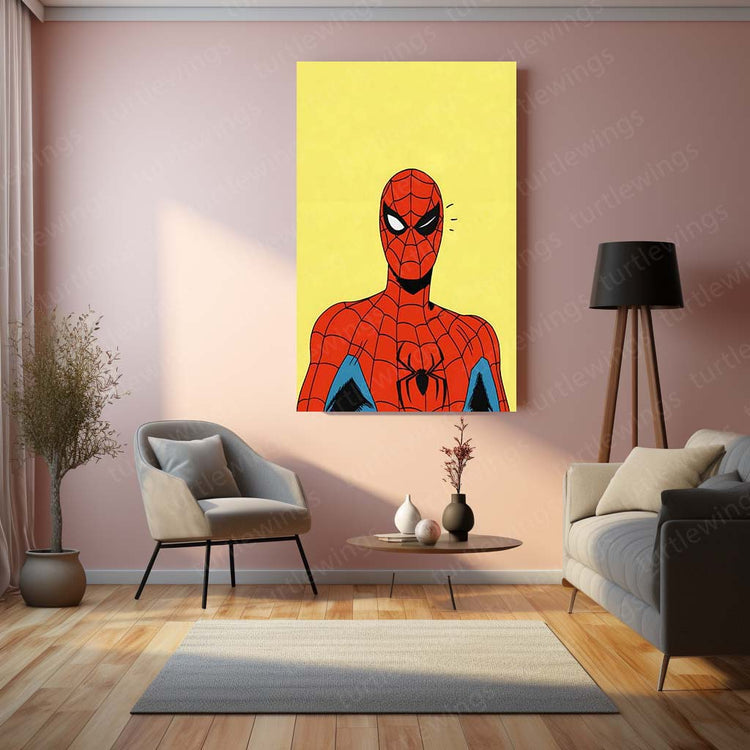 Spiderman Minimal Design Metal Poster | Clean & Bold | High-Quality Metal Print