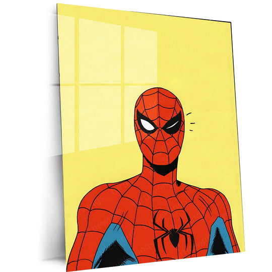 Spiderman Minimal Design Metal Poster | Clean & Bold | High-Quality Metal Print