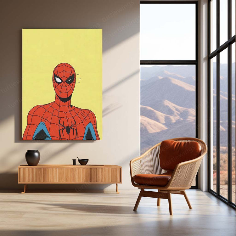 Spiderman Minimal Design Metal Poster | Clean & Bold | High-Quality Metal Print