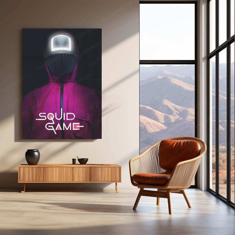 Squid Game Neon LED Metal Poster - TURTLEWINGS 