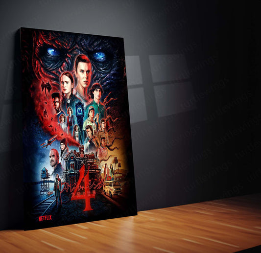 Stranger Things Metal Poster | 80s Nostalgia | High-Quality Metal Print