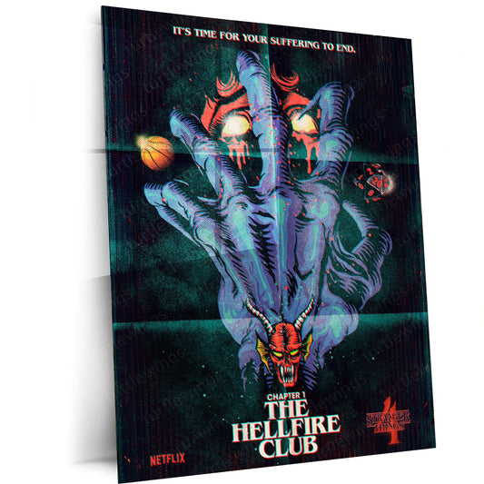 Stranger Things Season 4 Chapter 1: "The Hellfire Club" Metal Poster | High-Quality Metal Print