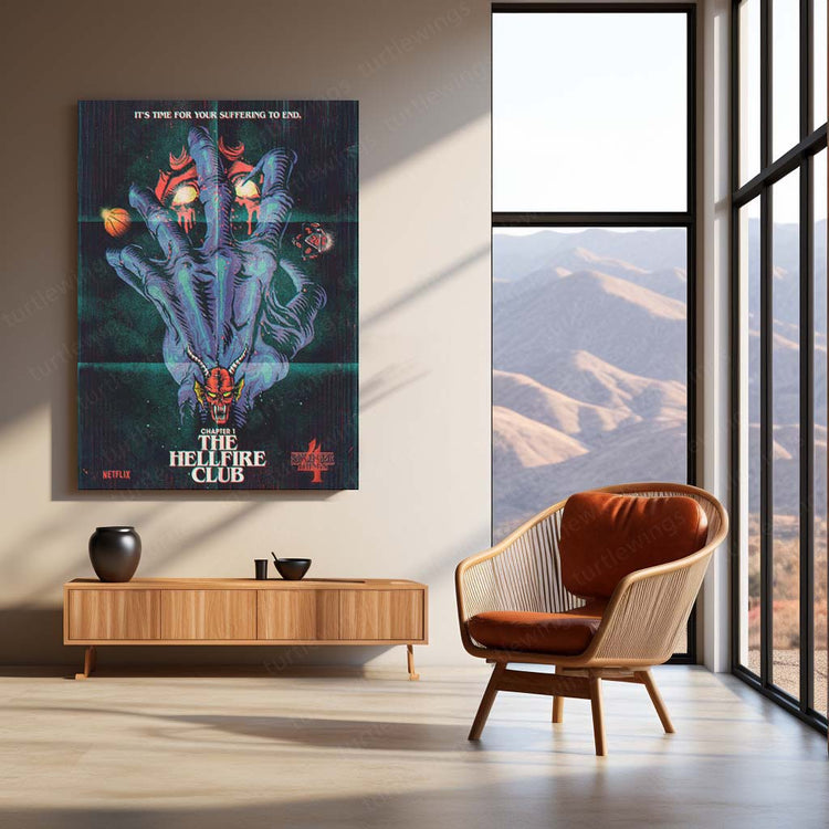 Stranger Things Season 4 Chapter 1: "The Hellfire Club" Metal Poster | High-Quality Metal Print