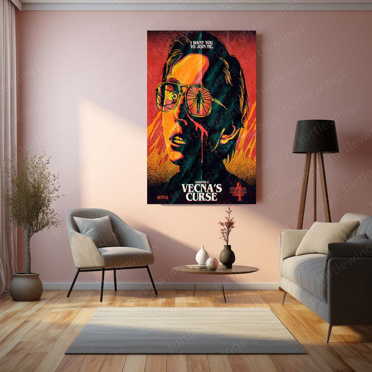 Stranger Things Season 4 Chapter 2: "Vecna's Curse" Metal Poster | High-Quality Metal Print