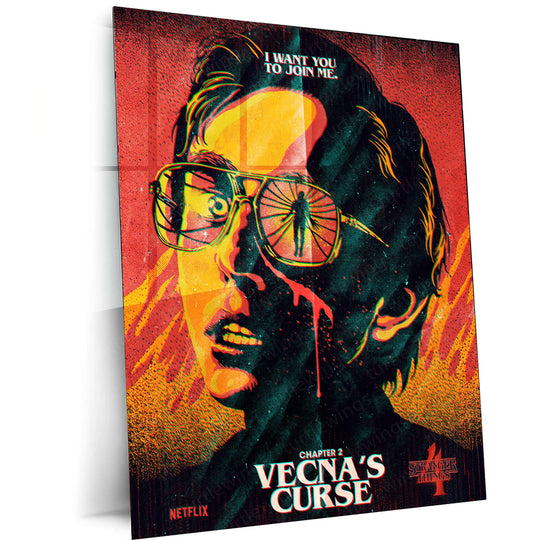 Stranger Things Season 4 Chapter 2: "Vecna's Curse" Metal Poster | High-Quality Metal Print