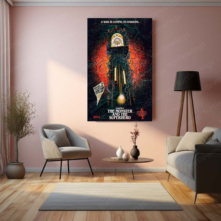 Stranger Things Season 4 Chapter 3: "The Monster and the Superhero" Metal Poster | High-Quality Metal Print