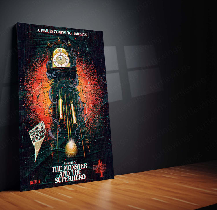 Stranger Things Season 4 Chapter 3: "The Monster and the Superhero" Metal Poster | High-Quality Metal Print