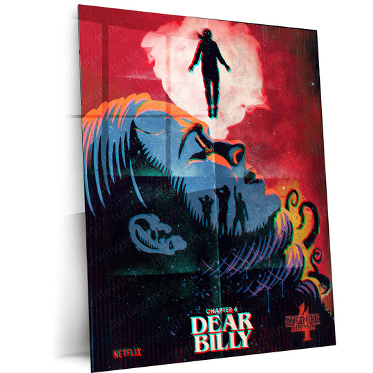 Stranger Things Season 4 Chapter 4: "Dear Billy" Metal Poster | High-Quality Metal Print