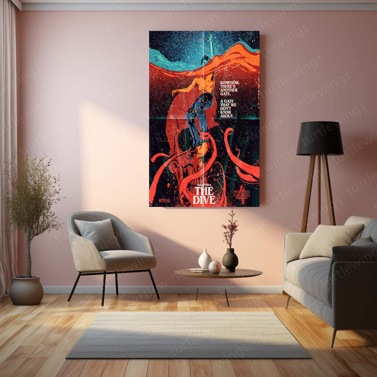 Stranger Things Season 4 Chapter 6: "The Dive" Metal Poster | High-Quality Metal Print