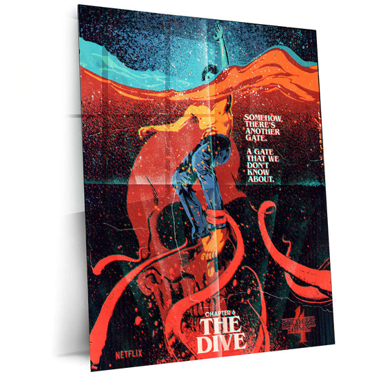 Stranger Things Season 4 Chapter 6: "The Dive" Metal Poster | High-Quality Metal Print