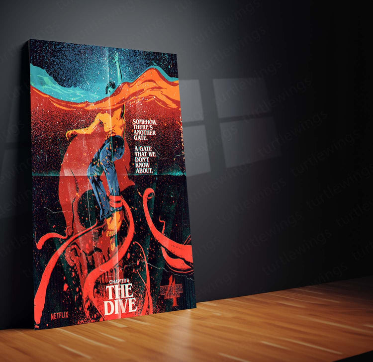 Stranger Things Season 4 Chapter 6: "The Dive" Metal Poster | High-Quality Metal Print