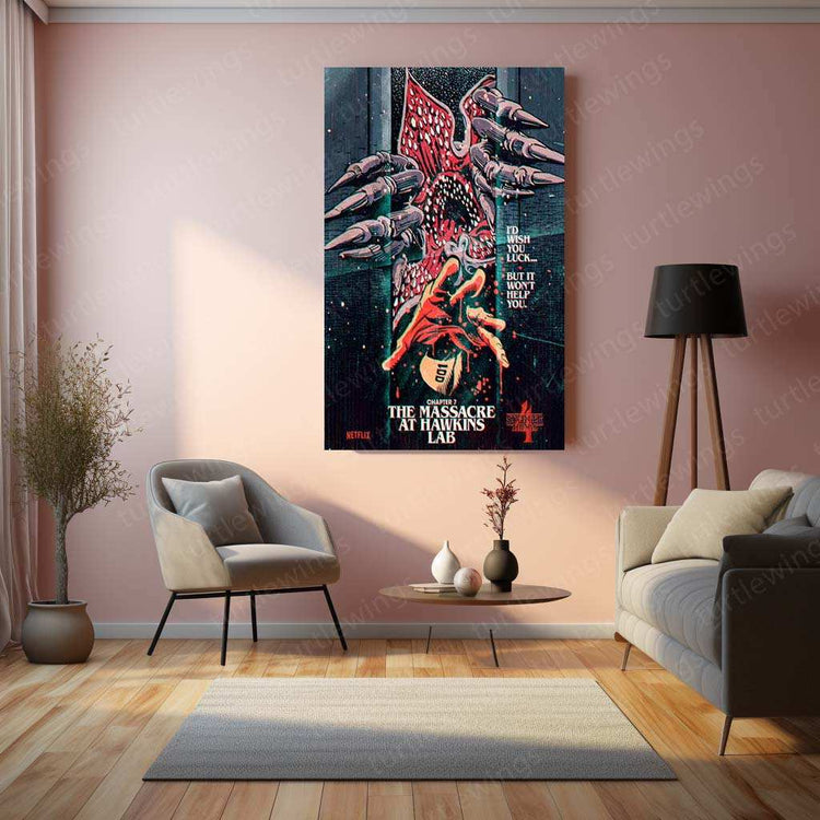 Stranger Things Metal Poster – The Upside Down Awaits 10 - TURTLEWINGS 