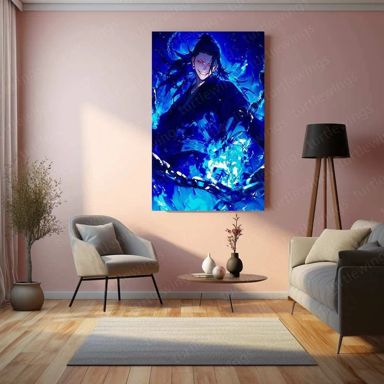 Suguru Geto Jujutsu Kaisen Metal Poster | Powerful Sorcerer Wall Art | Portrait & Landscape Formats - TURTLEWINGS 