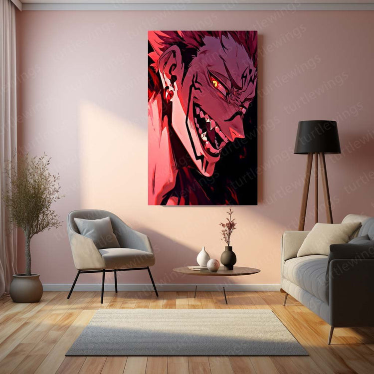 King of Curses - Sukuna Metal Poster | Jujutsu Kaisen Anime Wall Art | HD Print 2