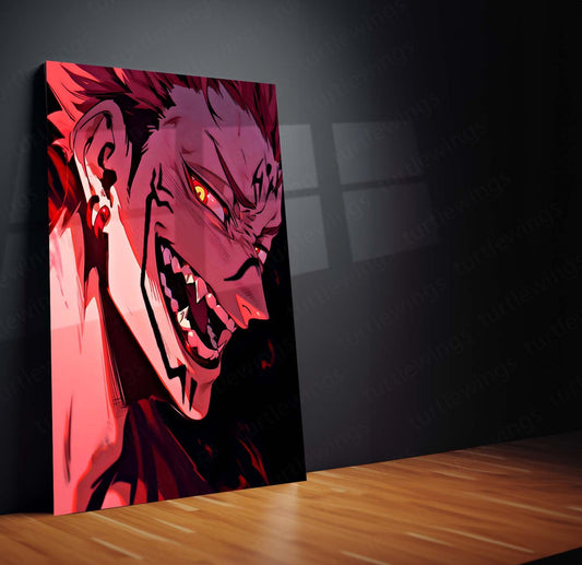 King of Curses - Sukuna Metal Poster | Jujutsu Kaisen Anime Wall Art | HD Print 2