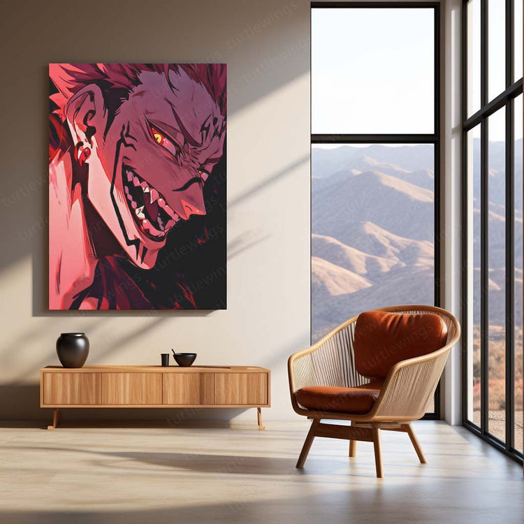 King of Curses - Sukuna Metal Poster | Jujutsu Kaisen Anime Wall Art | HD Print 2