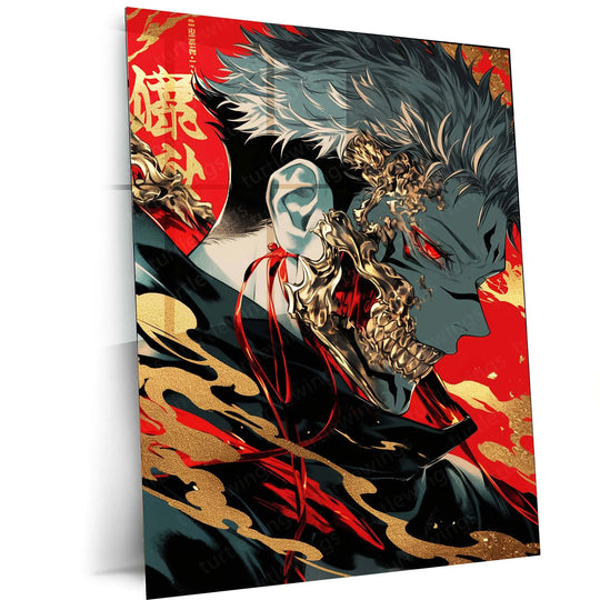 Ryomen Sukuna - Jujutsu Kaisen Metal Poster | Cursed King | Anime Wall Art - TURTLEWINGS 