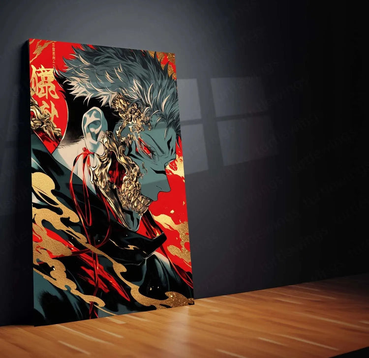 Ryomen Sukuna - Jujutsu Kaisen Metal Poster | Cursed King | Anime Wall Art - TURTLEWINGS 