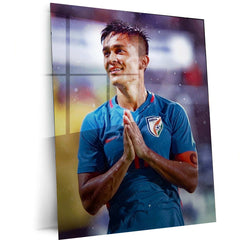 Sunil Chhetri Metal Poster – Tribute to India’s Football Legend