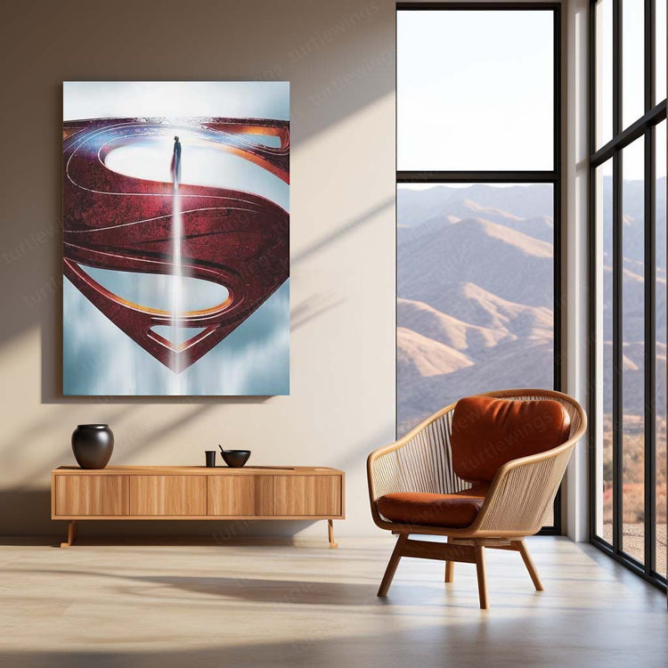 Superman Metal Poster | Man of Steel | High-Quality Metal Print