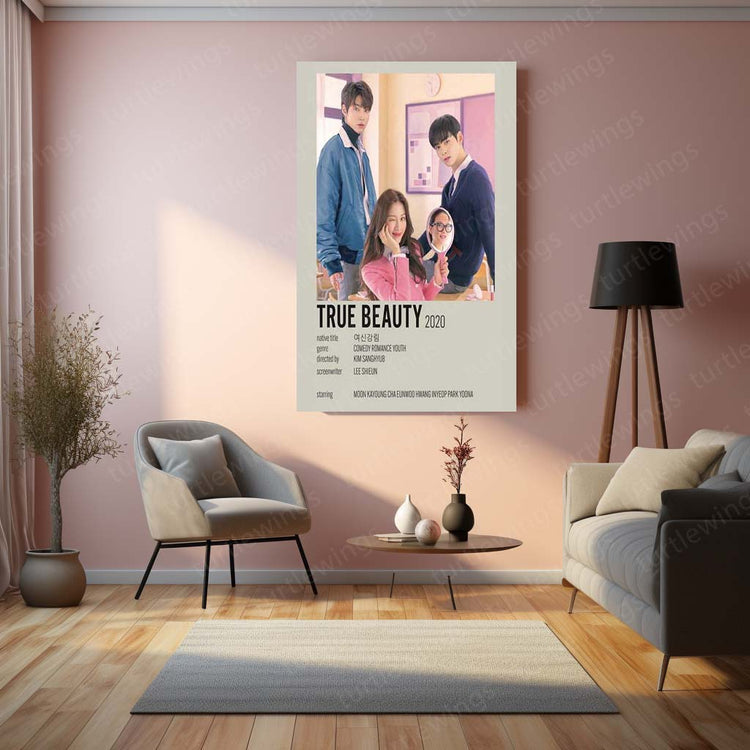 True Beauty K-Drama Metal Poster | Romantic Comedy | HD Print