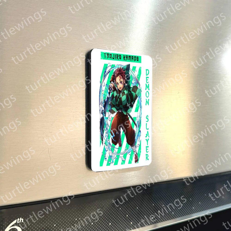 thedemon Slayer Characters HD Metal Fridge Magnet Set (8 pcs) | Turtlewings Exclusive