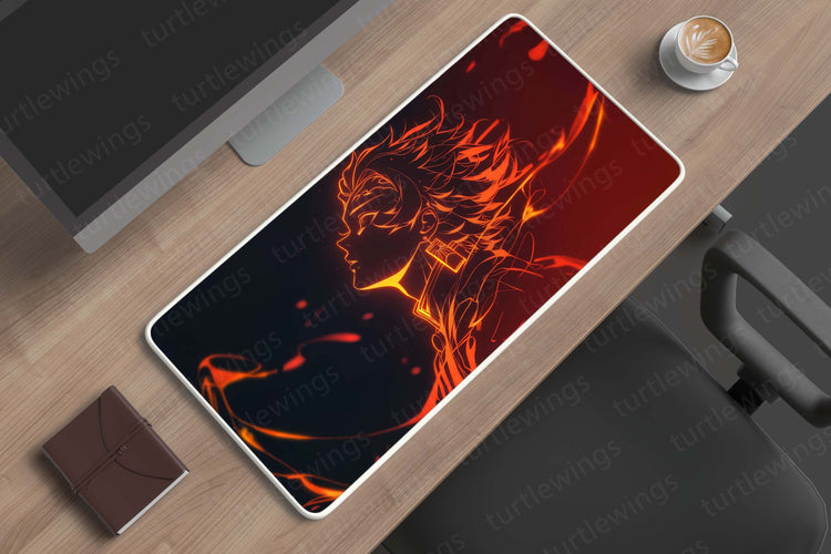 Tanjiro Kamado Demon Slayer Deskmat | Water Breathing Technique Design 3